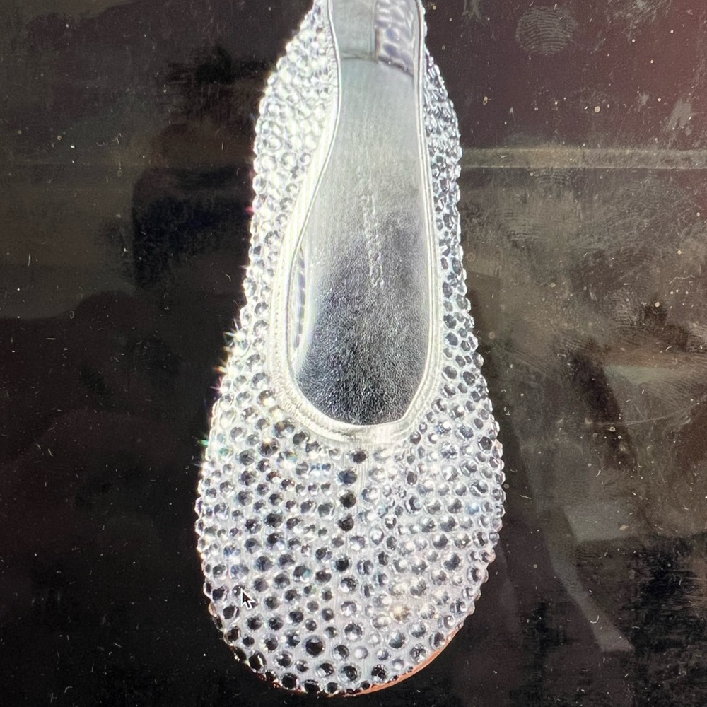 Dear Frances Balla Sparkling crystal flats size 39